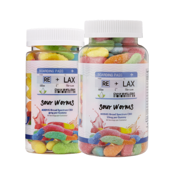 400mg 800mg broad spectrum cbd gummy sour worms edibles