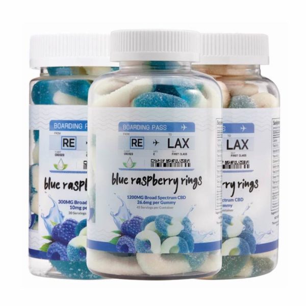 blue raspberry rings broad spectrum cbd gummies 300mg 800mg 1200mg