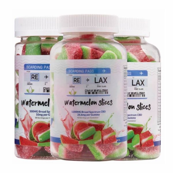 Watermelon Slices broad spectrum cbd gummies 300mg 800mg 1200mg