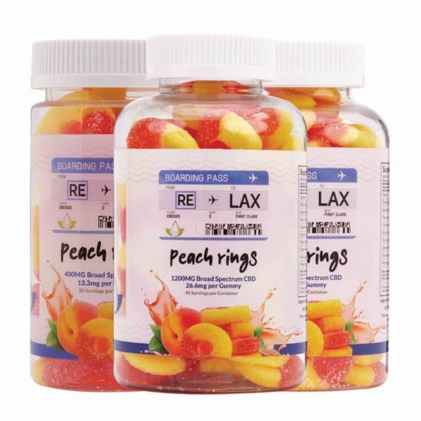 peach rings broad spectrum cbd gummies 400mg 800mg 1200mg